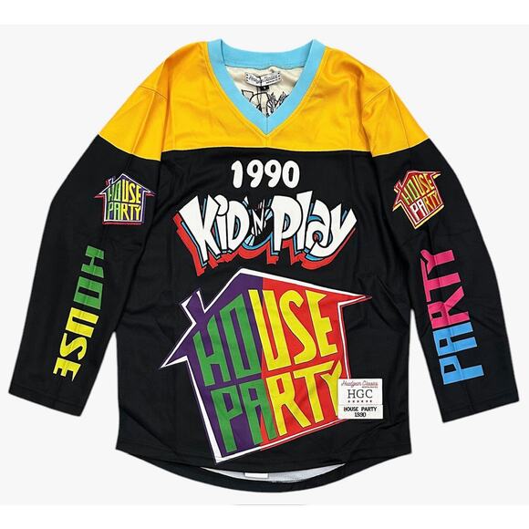 Kid N Play Men's Headgear Classics House Party Premium Embroidered Hockey Jersey - Picture 2 of 8